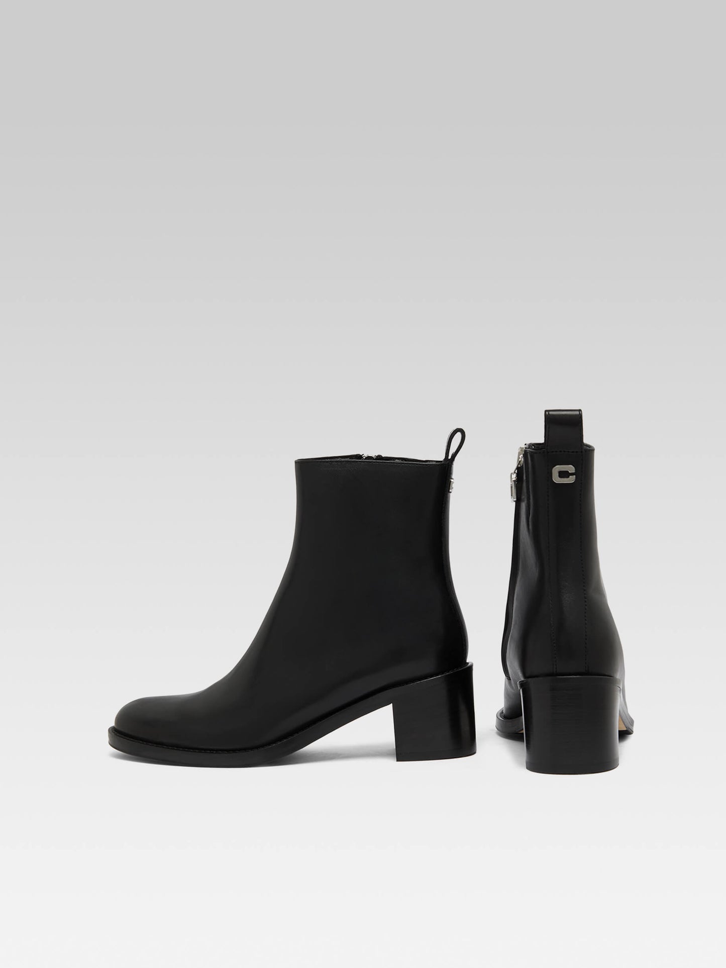 Bristol - Black leather ankle boots