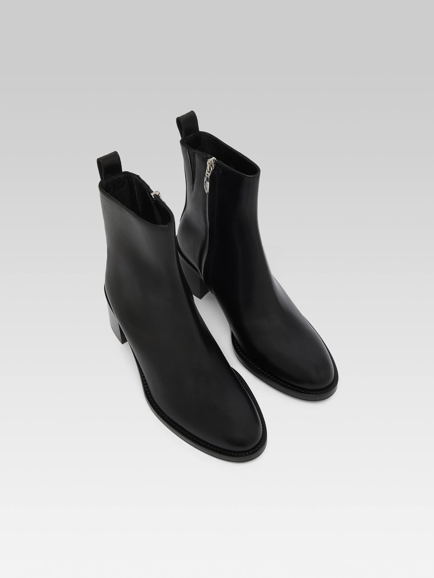 Bristol - Black leather ankle boots