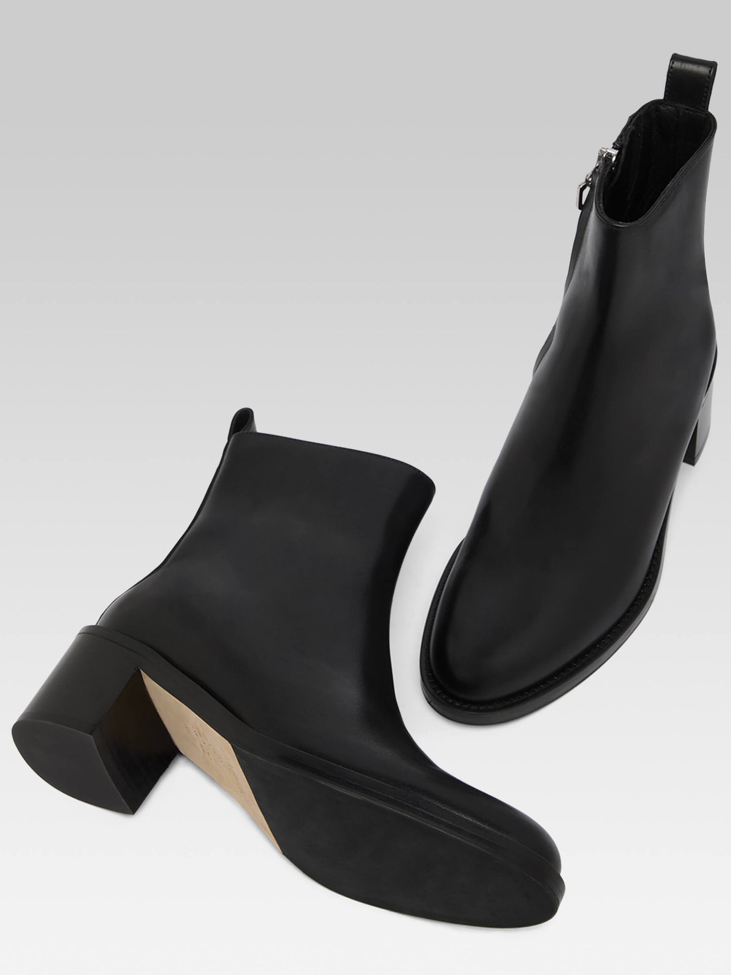 Bristol - Black leather ankle boots