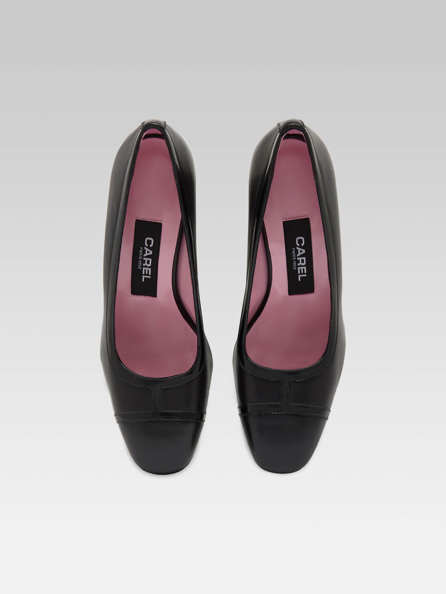 Lise - Escarpins cuir et cuir verni noir