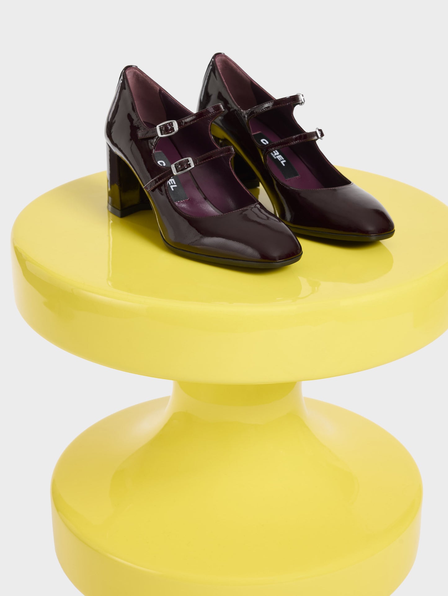 Alice - Escarpins babies cuir verni marron