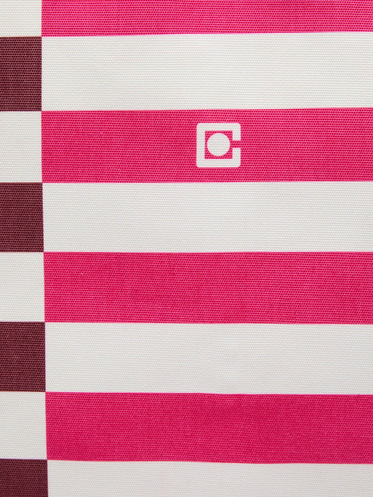 Baya - Tote bag tissu bayadère rose et bordeaux