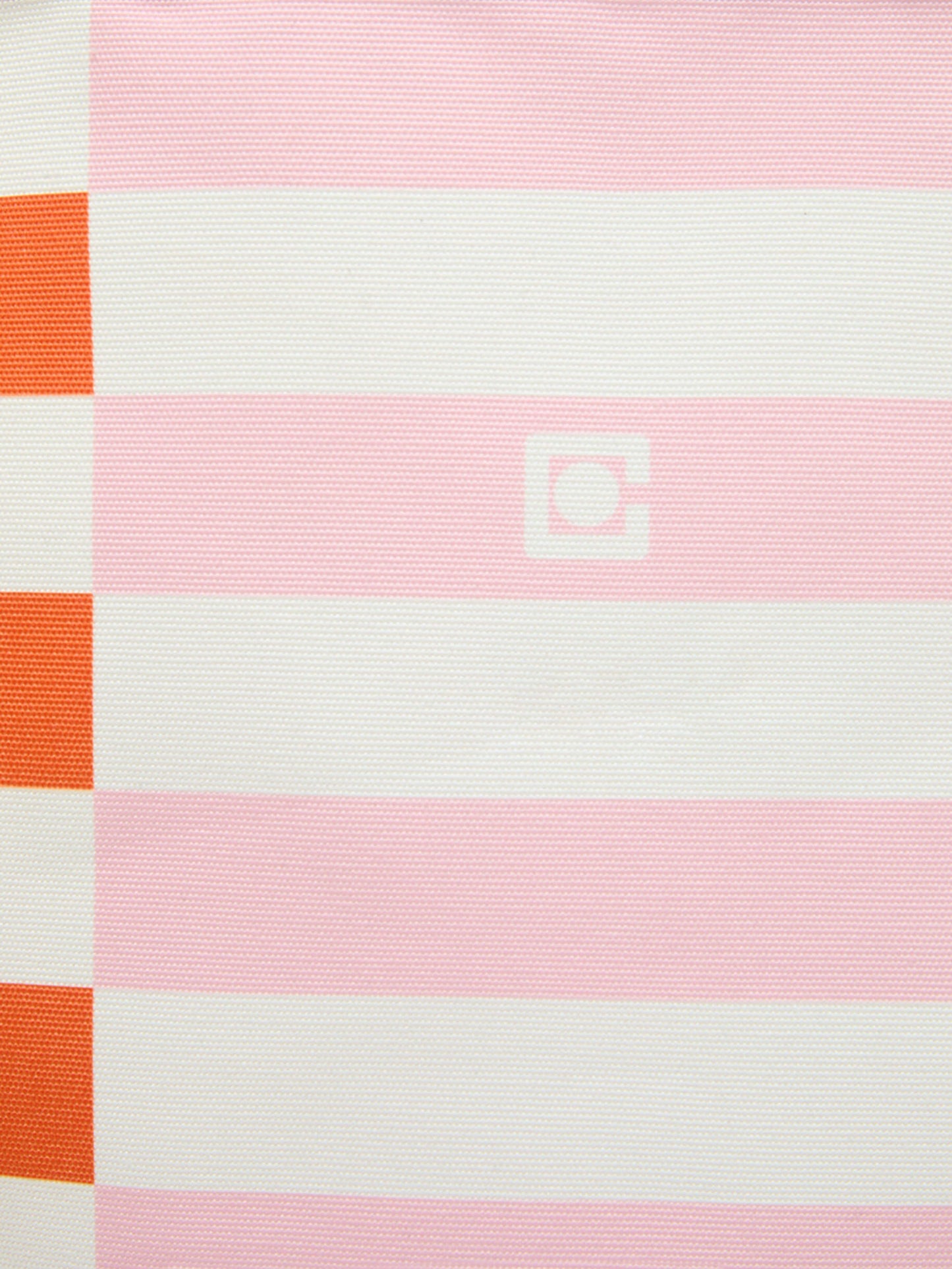 Baya - Tote bag tissu bayadère rose et orange