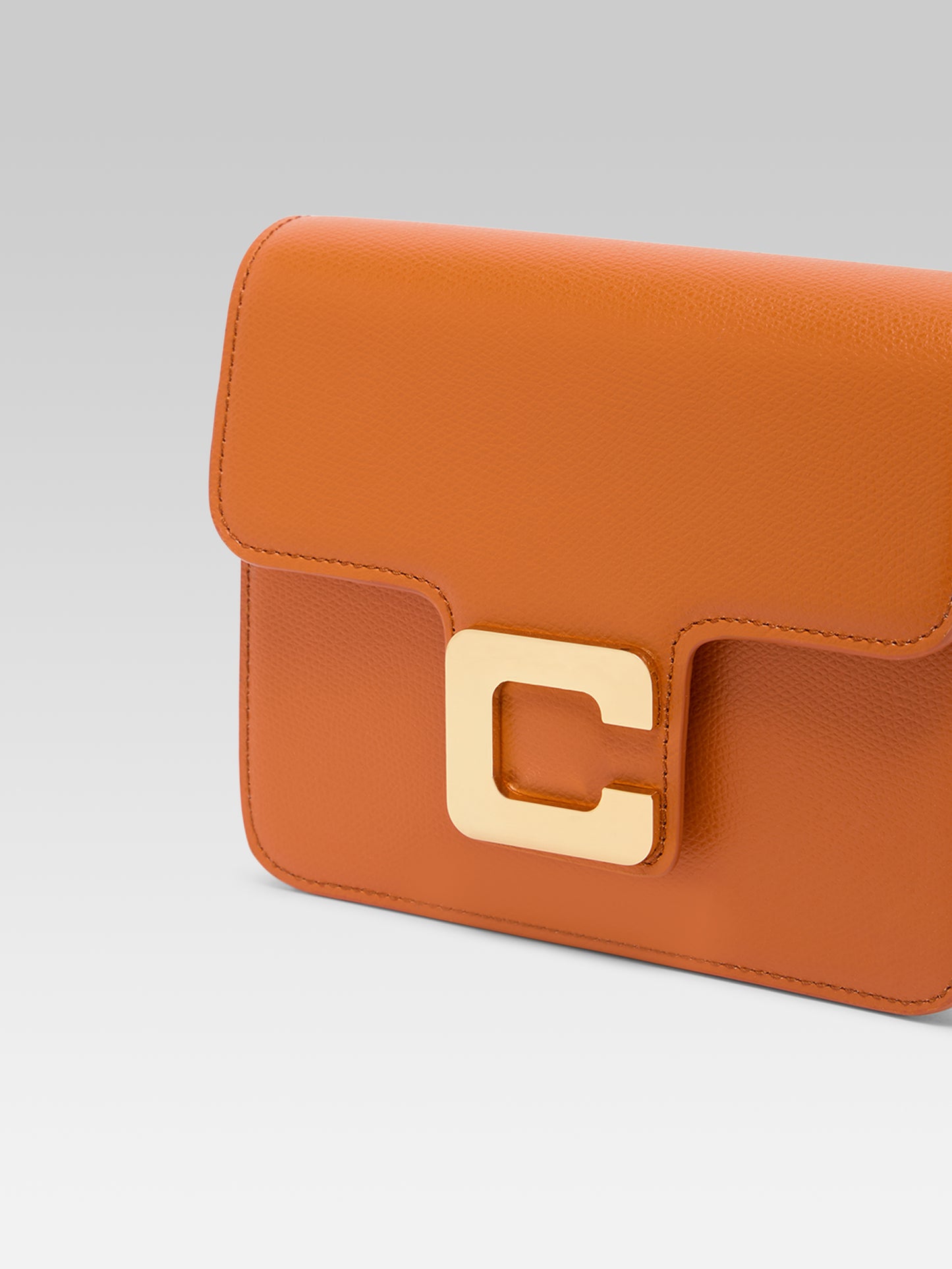 Mini Sorbonne - Sac cuir grainé orange