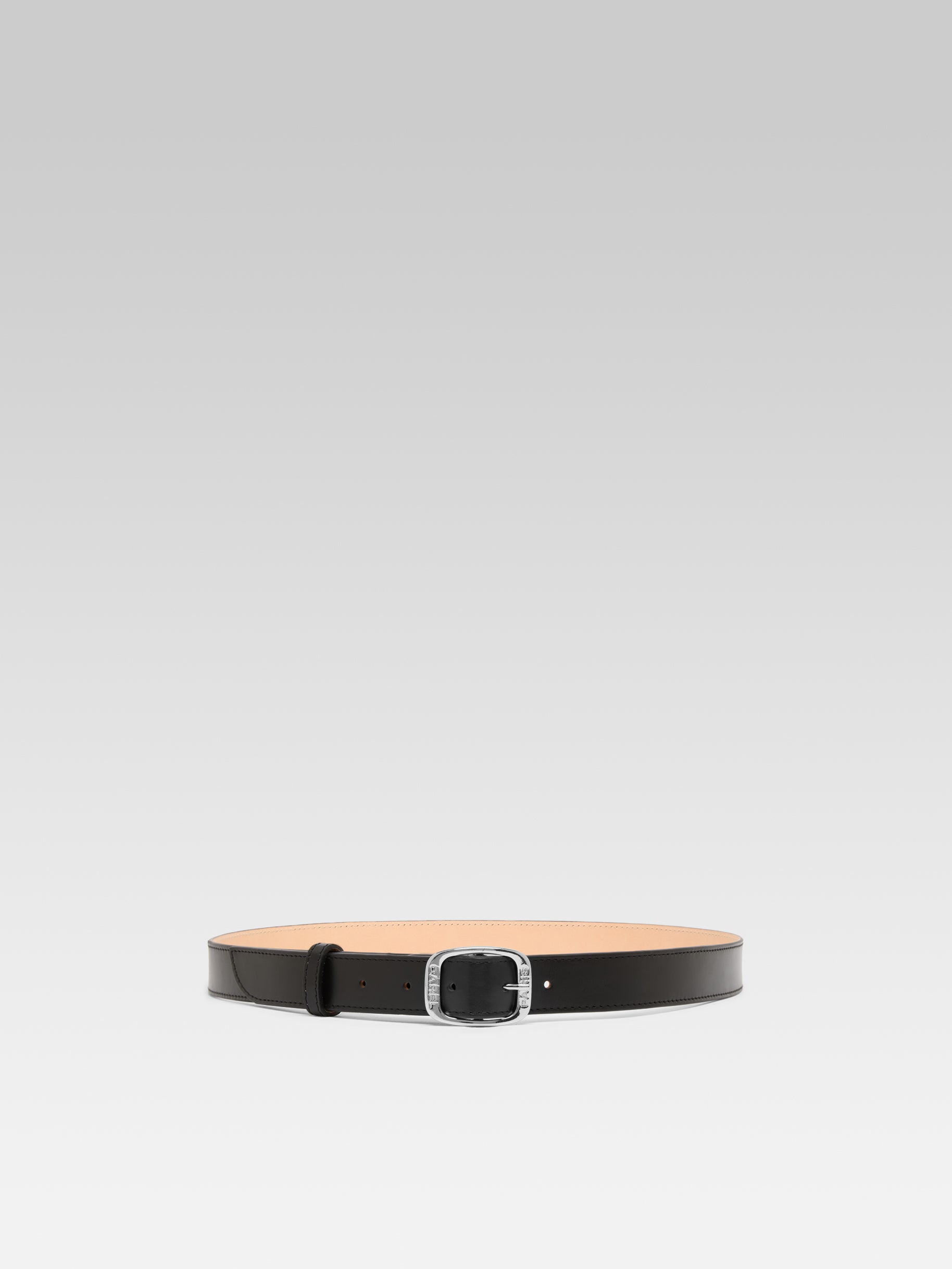 Berthille Cross Stitch Black Patent Leather Belt Luxury Hand Made In France 90 JANE BELT | Women main image 2