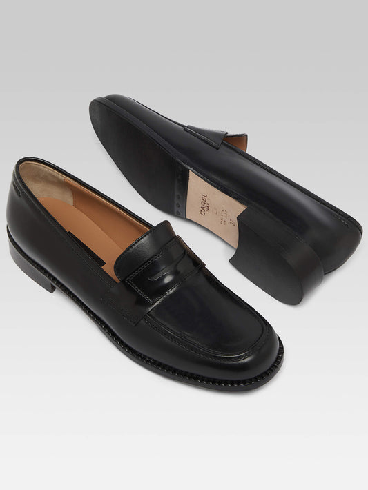 Penny - Black leather loafers - Image number 5