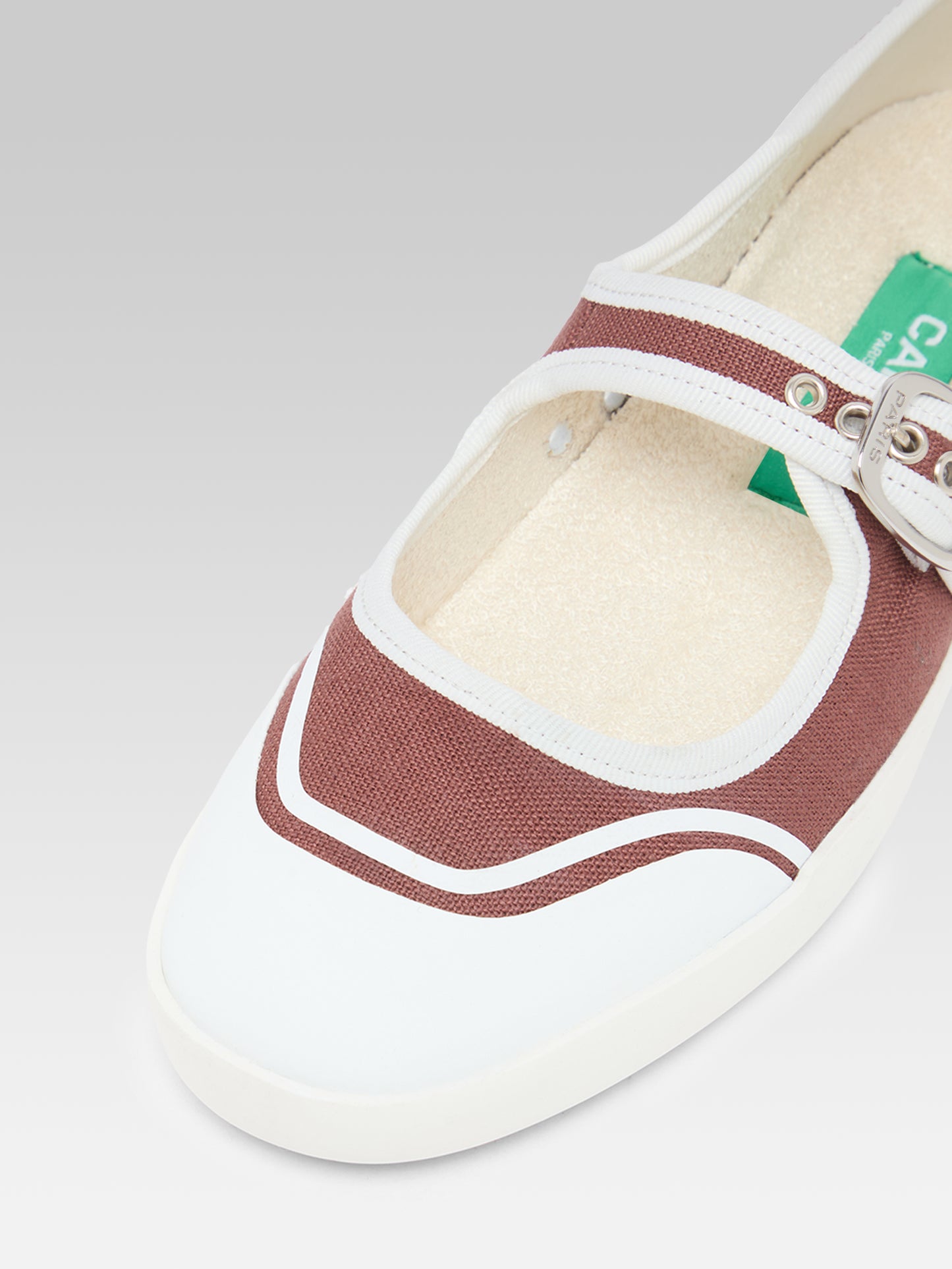 Costa - Tennis à bride en toile chataigne