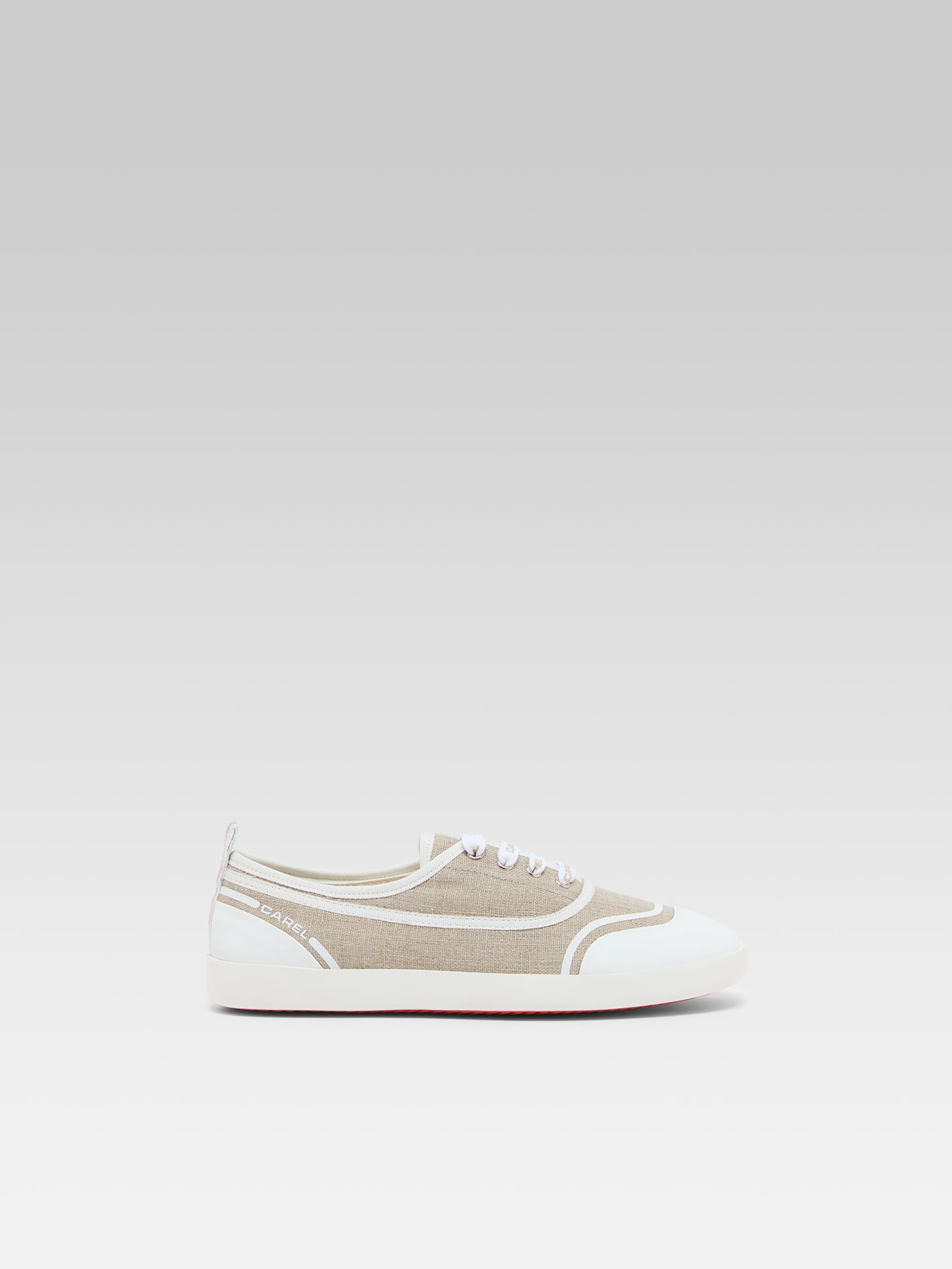 Sol - Tennis à lacets toile grège recyclée