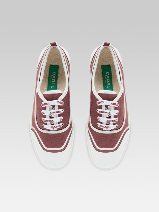 Sol - Tennis à lacets toile chataigne - Image numéro 5