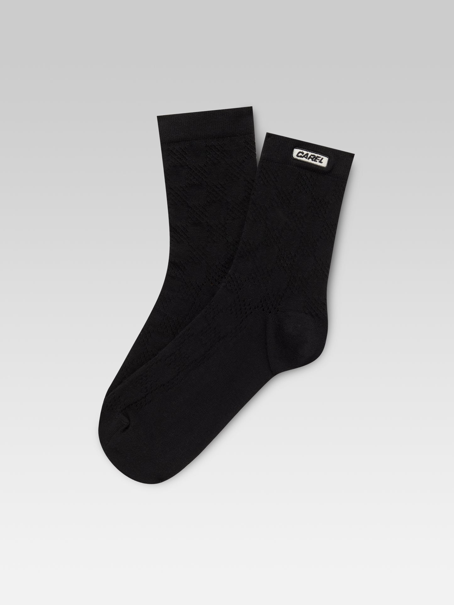 Cathy - Short black checkered socks