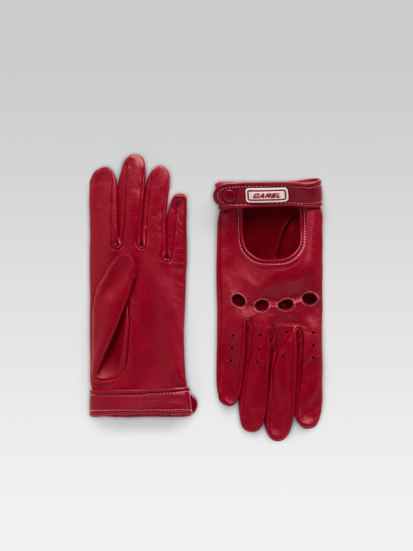Rose - Red leather gloves