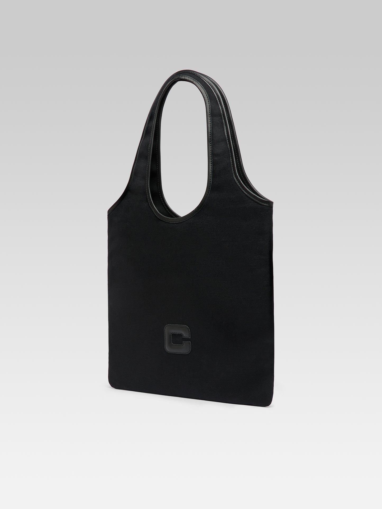 Alésia - Black fabric and leather bag