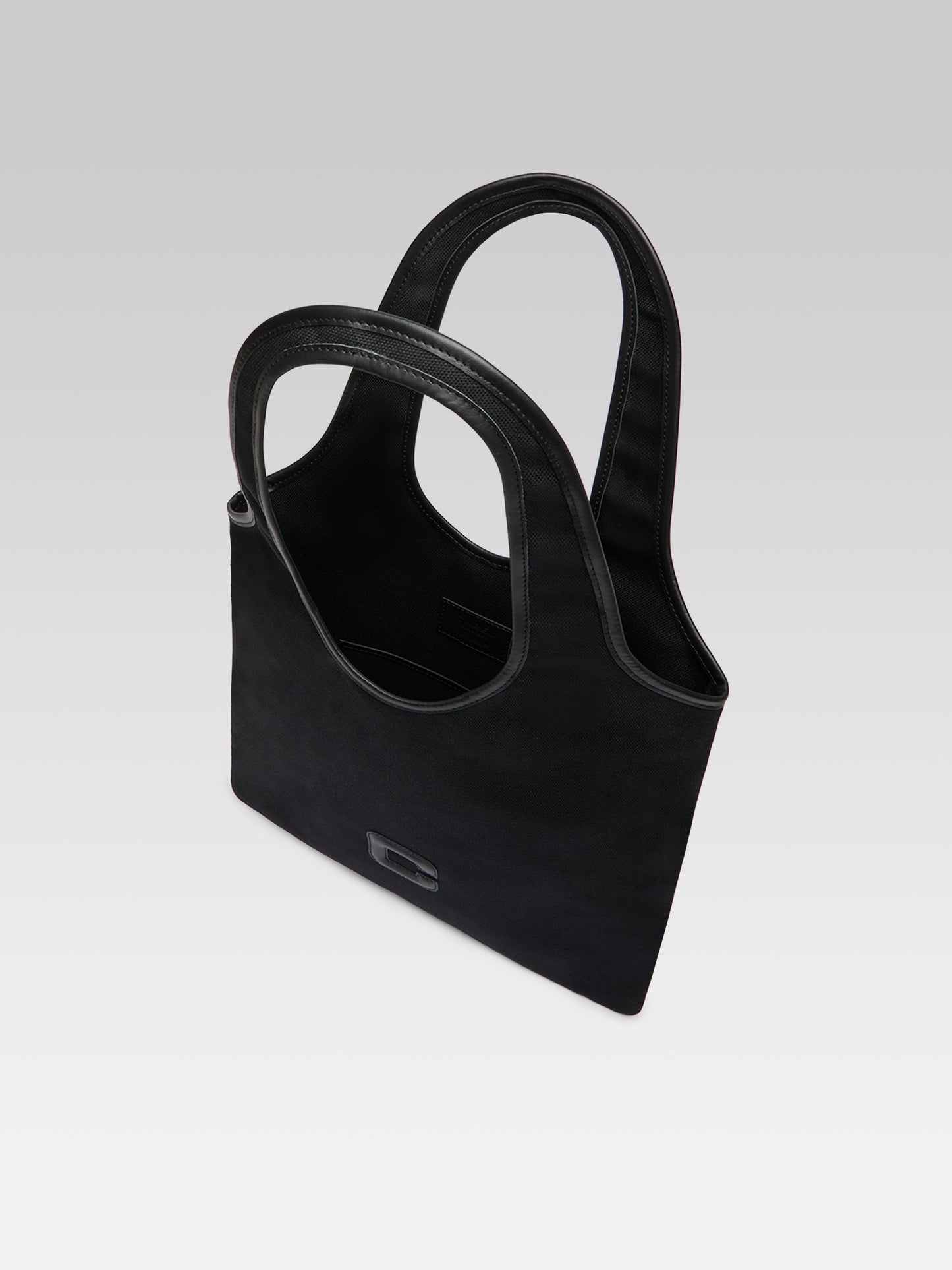Alésia - Black fabric and leather bag