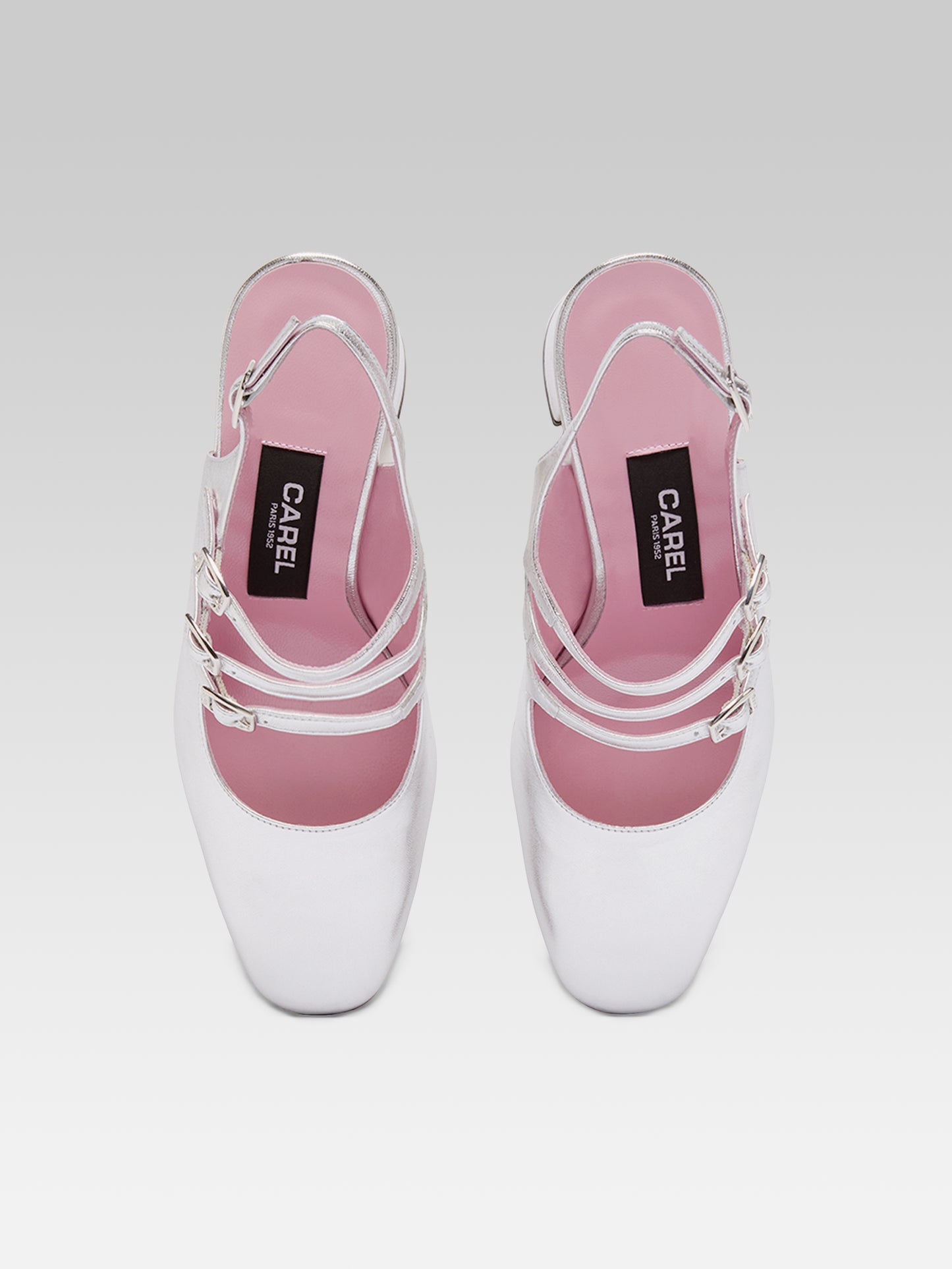 Promise - Babies slingback cuir laminé argent