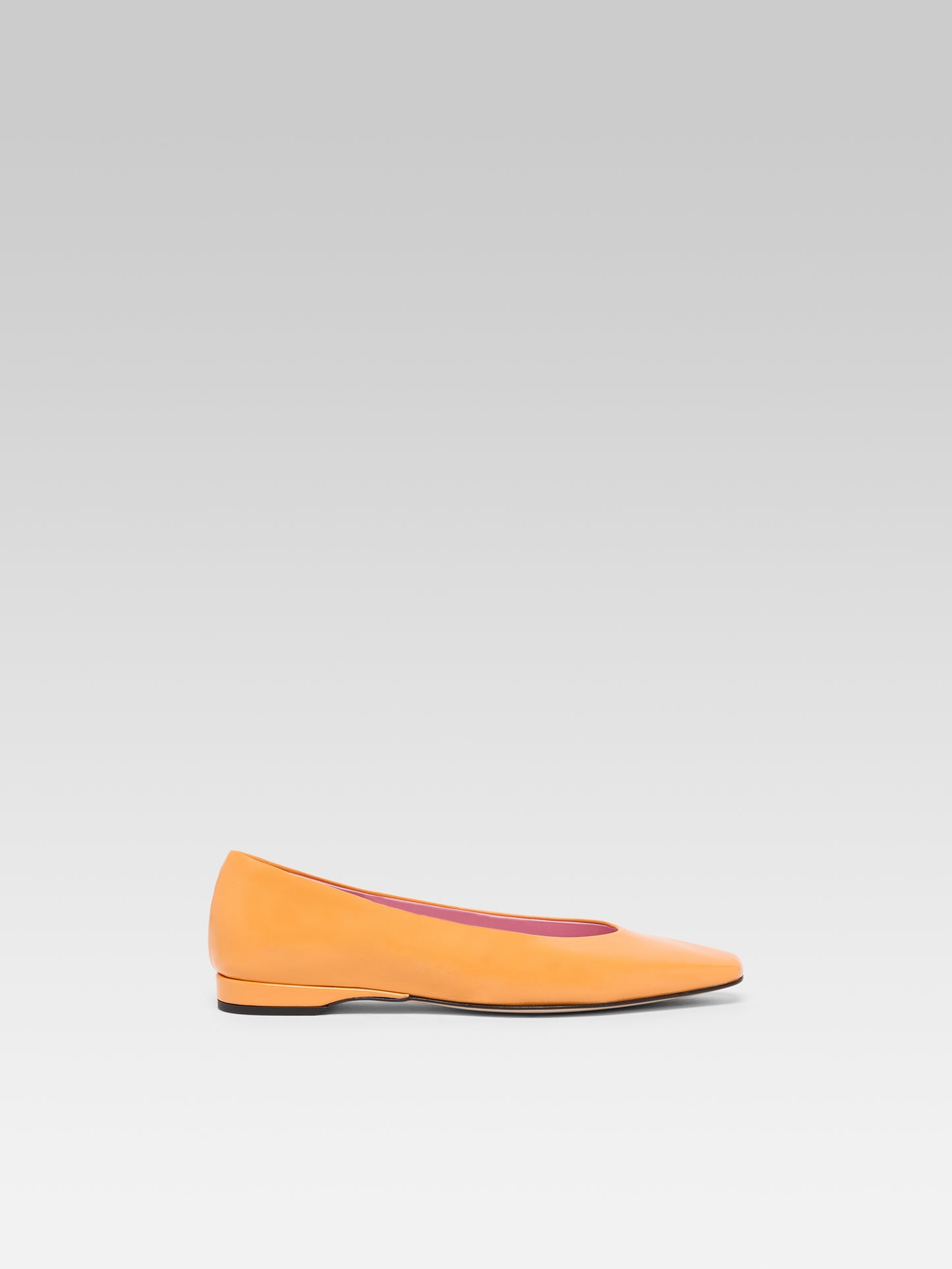 Emilia - Orange naplack leather ballet flats
