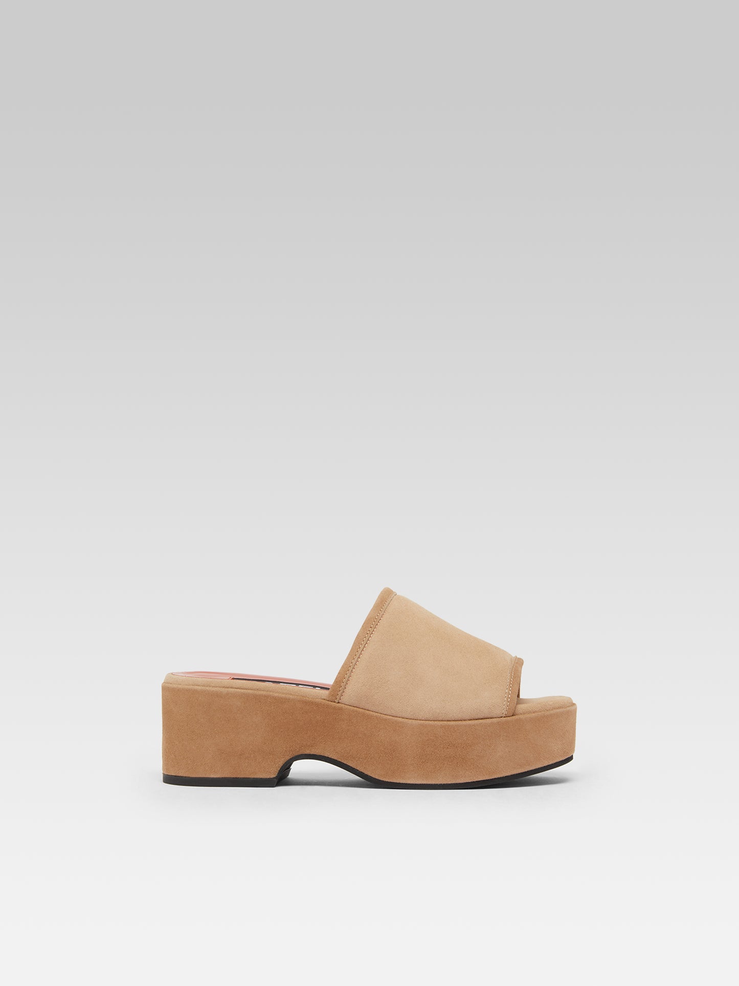 Adri - Cappuccino suede leather mules