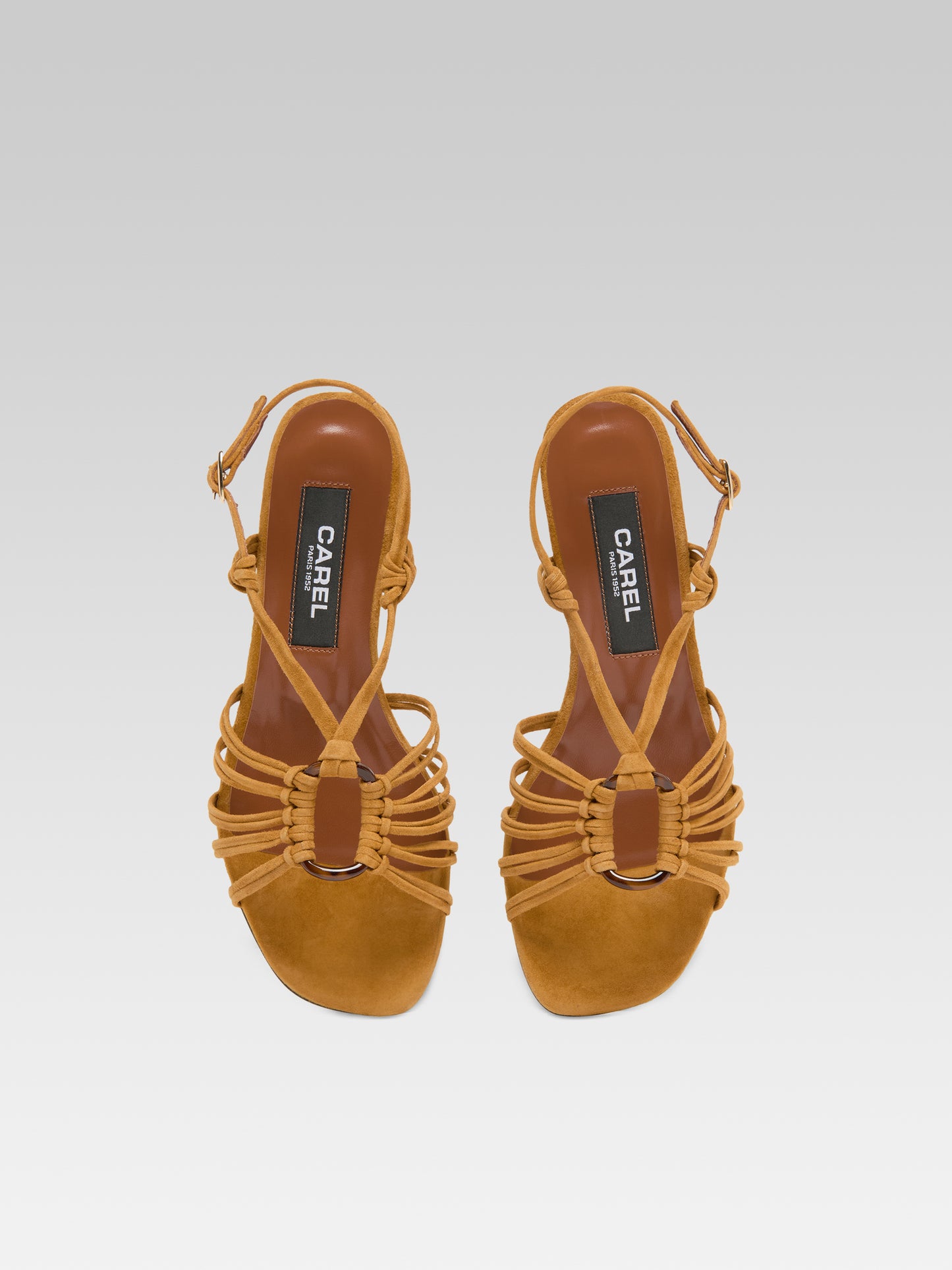 Janeiro - Sandales cuir velours cognac