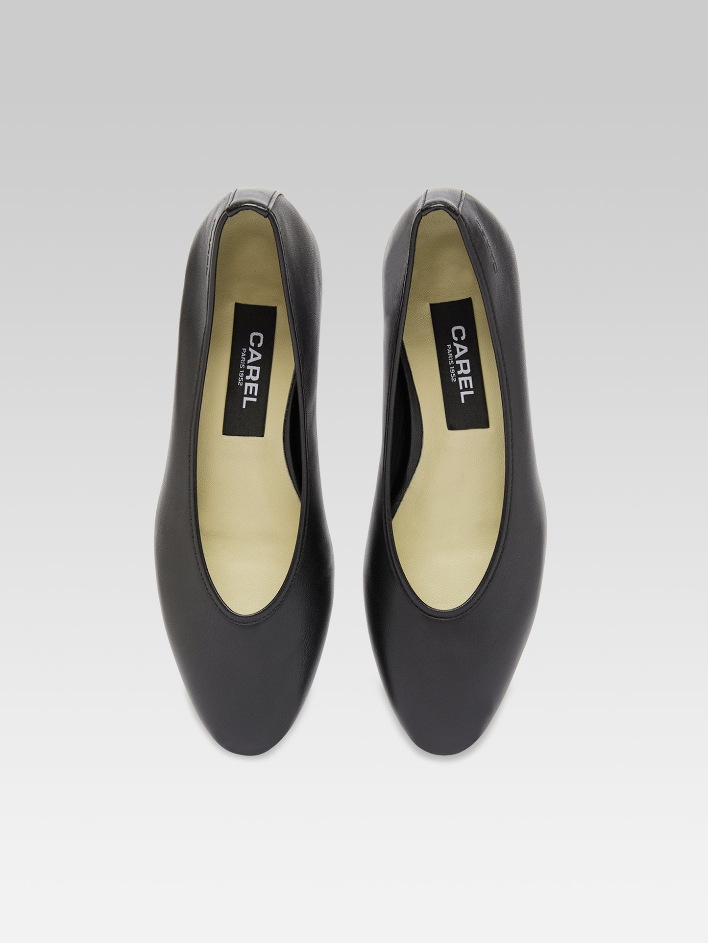 Carlotta - Black leather ballet flats