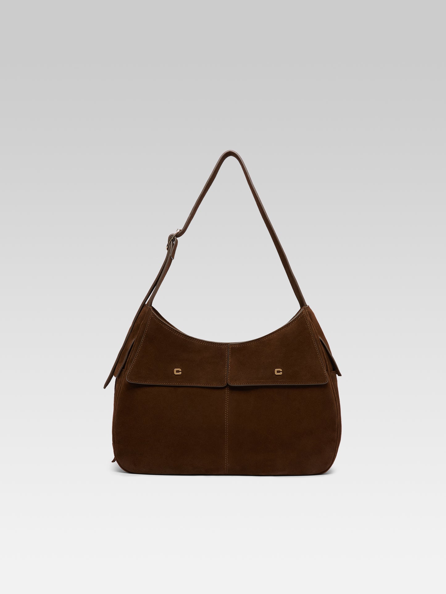Orsay - Brown suede leather shoulder bag