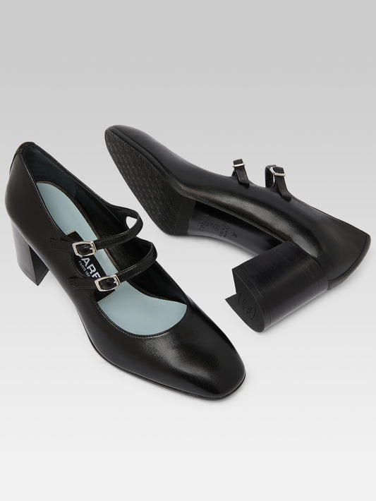 Alice flex - Escarpins babies cuir noir - Image numéro 5