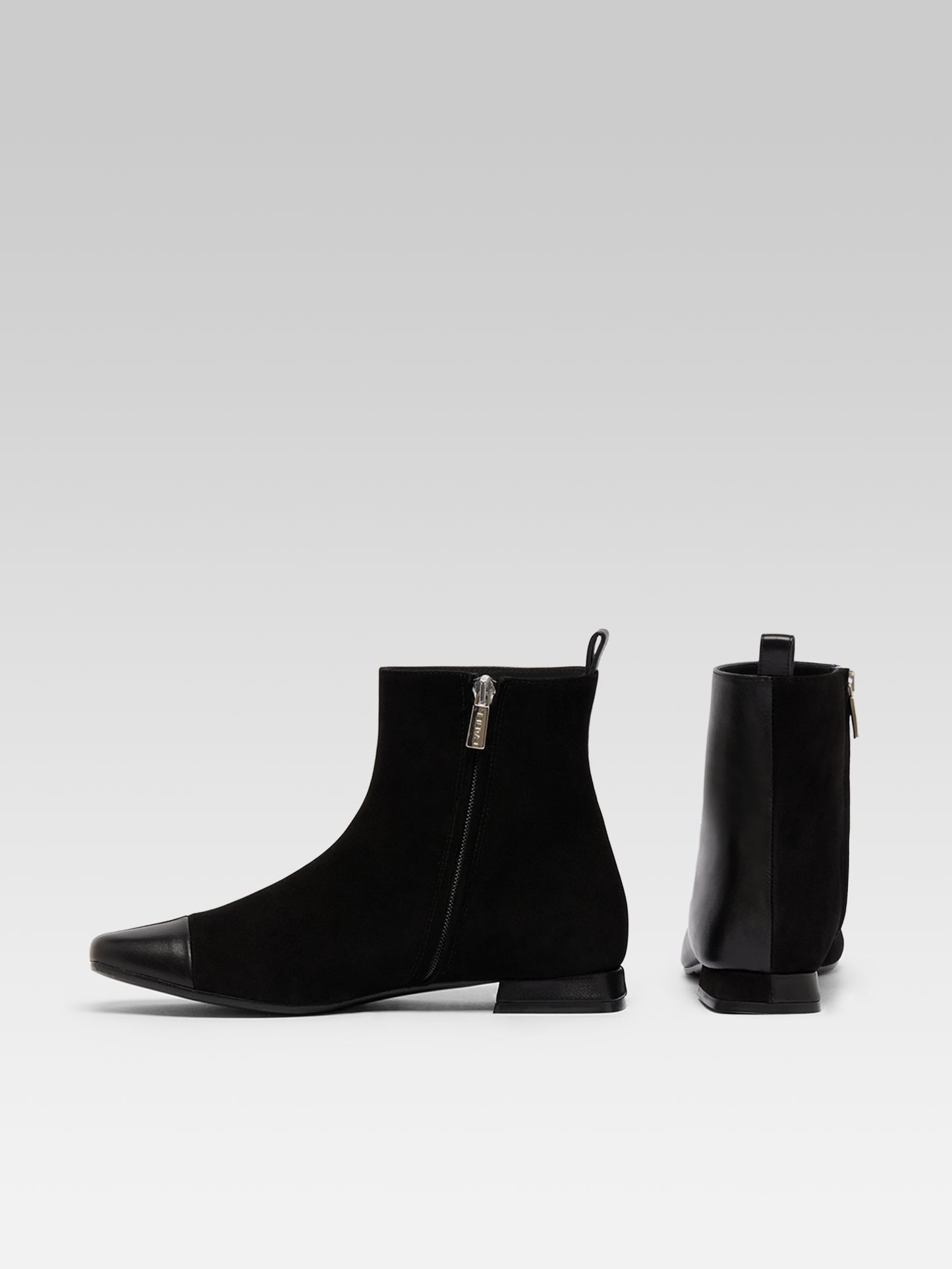 Simonetta - Black leather and suede boots