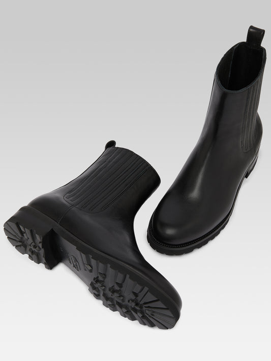 Chouchou - Bottines cuir noir - Image numéro 5