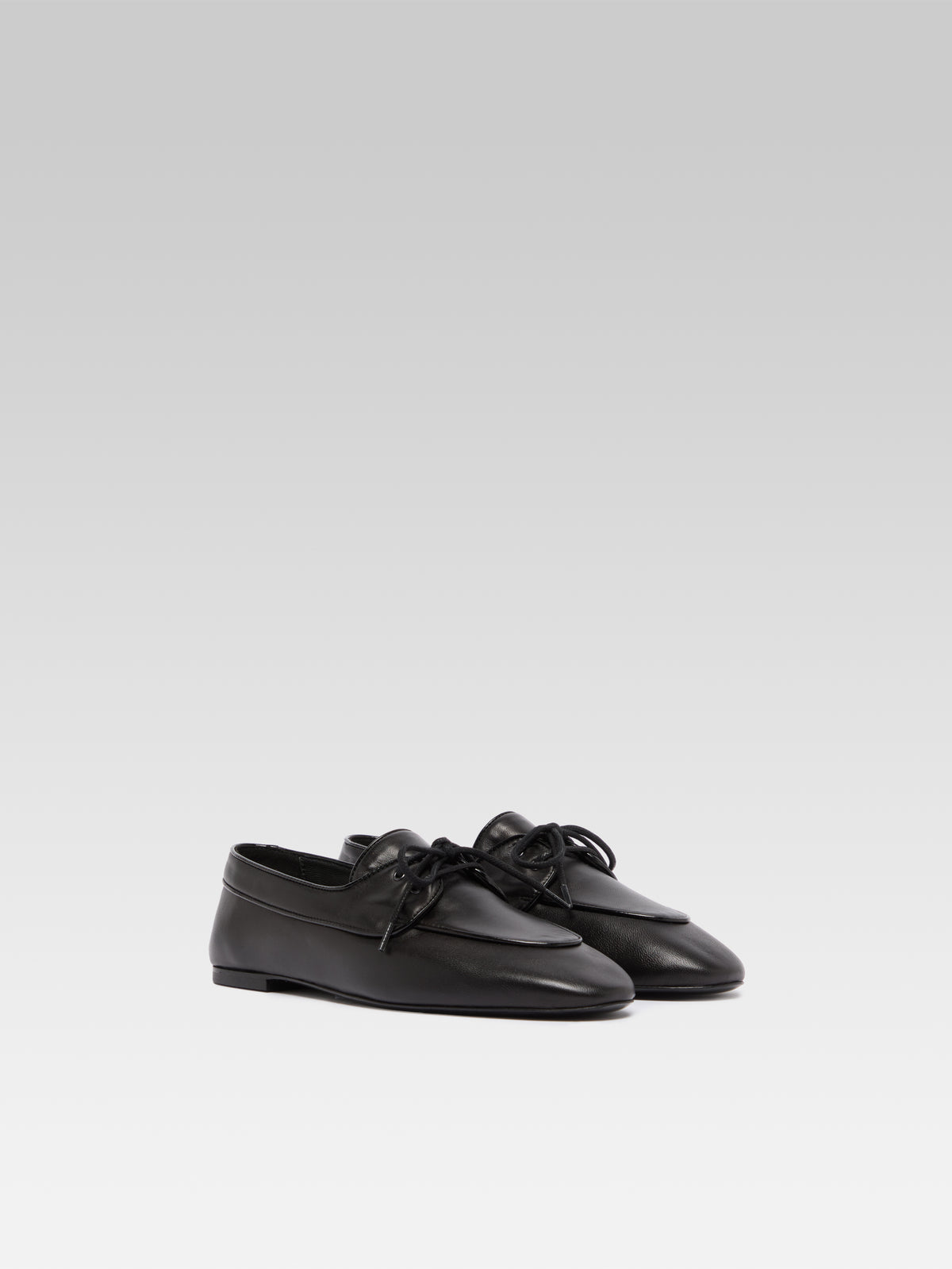 Sonia - Black leather derbies