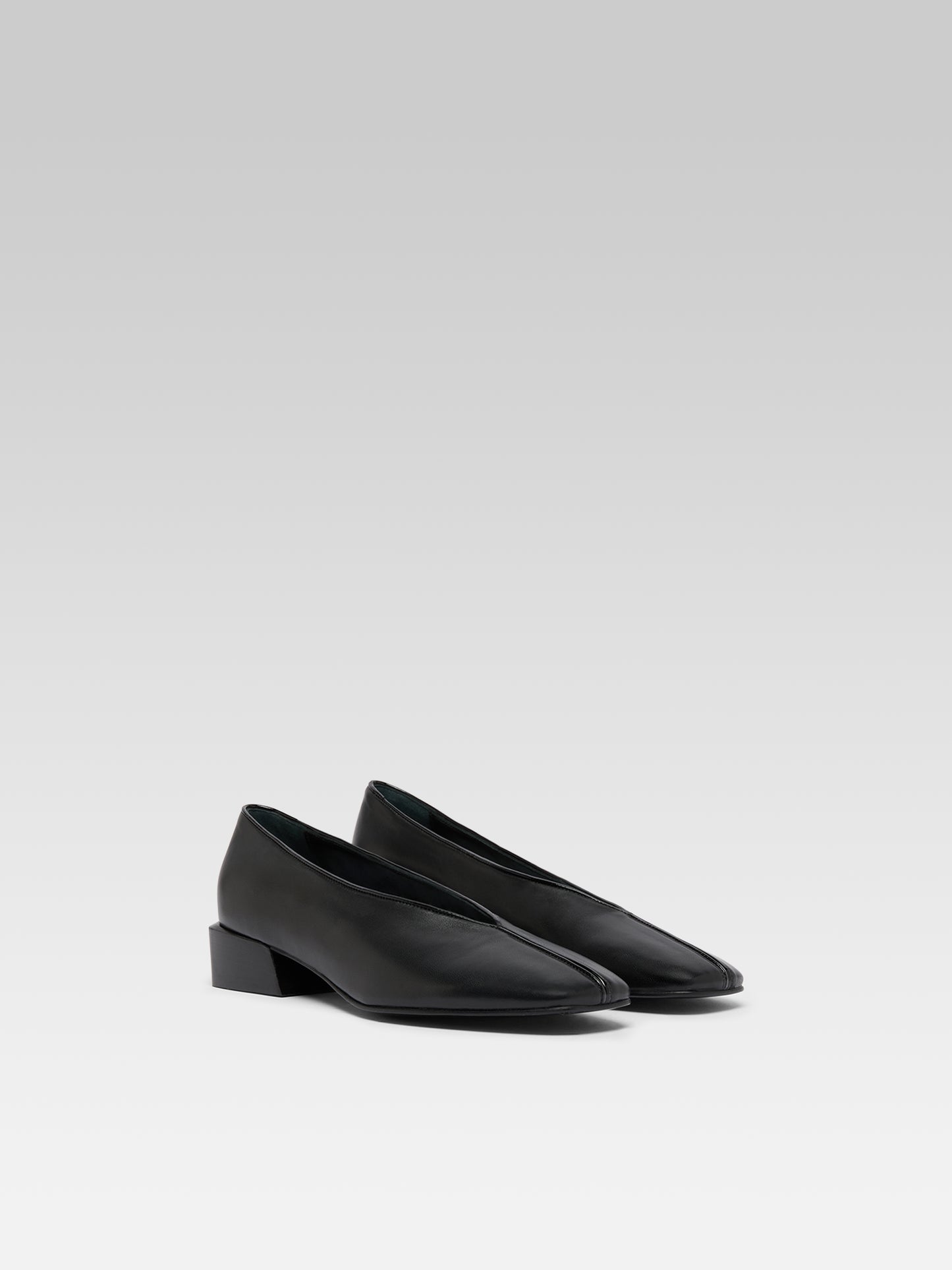 Giulia - Ballerines cuir verni noir