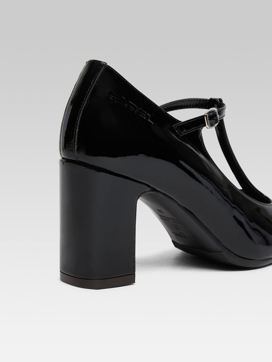 Francesca - Escarpins cuir verni noir - Image numéro 5
