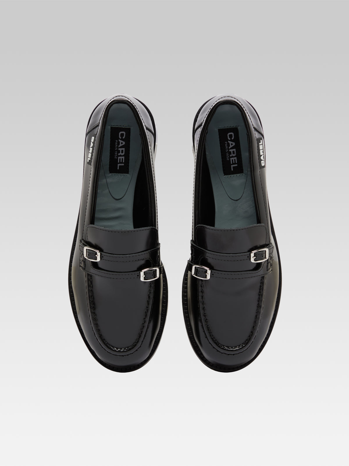 Gina - Mocassins cuir glacé noir