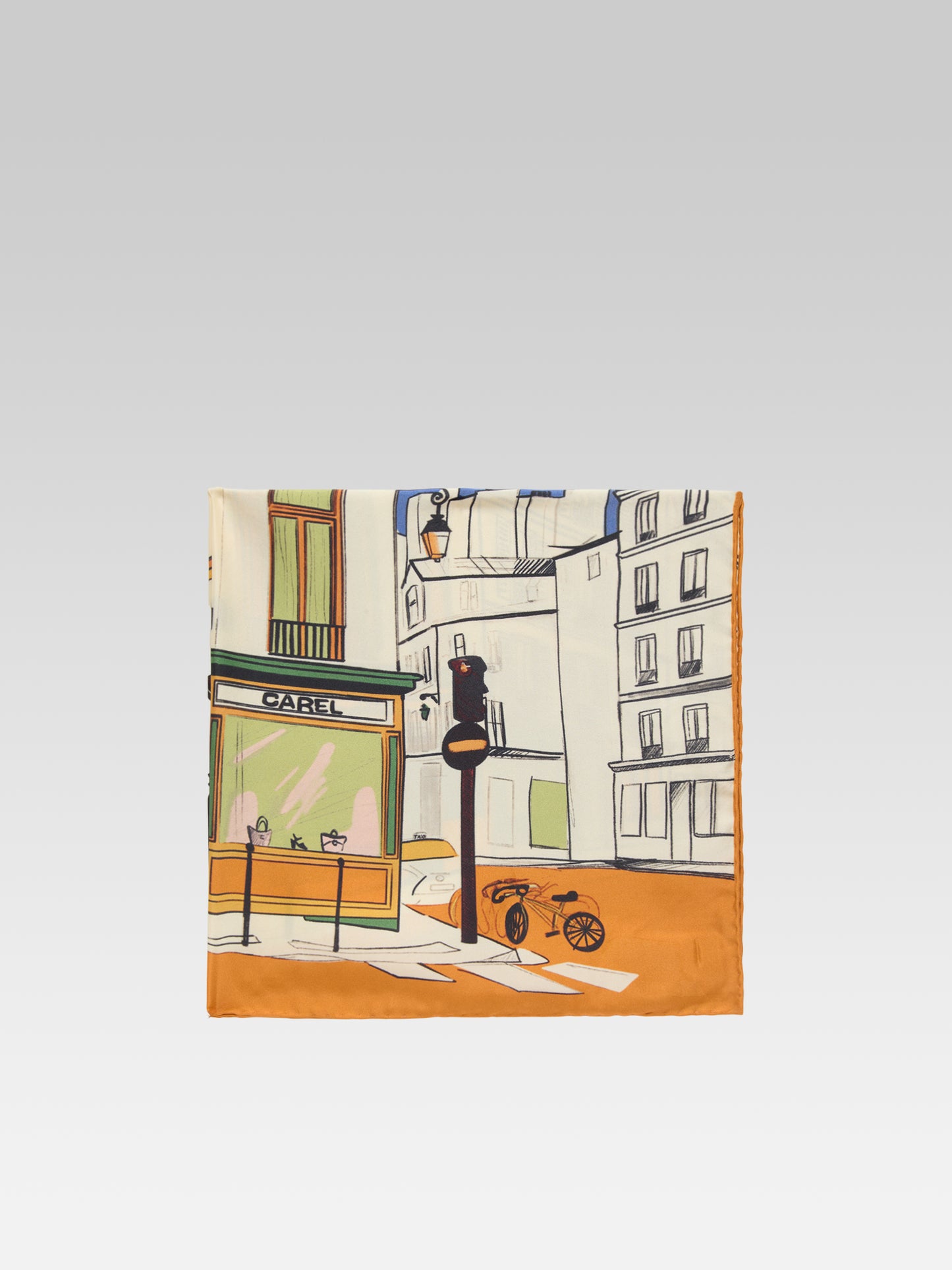 Marais - Multicolored printed silk scarf