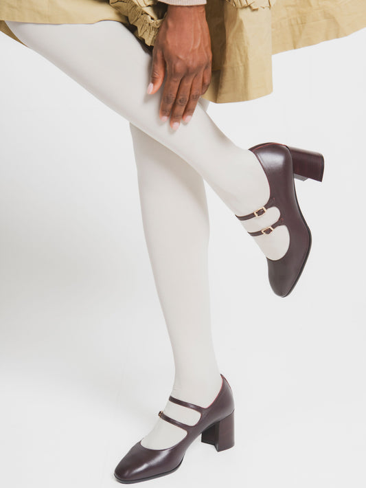 Alice Flex - Escarpins babies cuir bordeaux - Image numéro 2