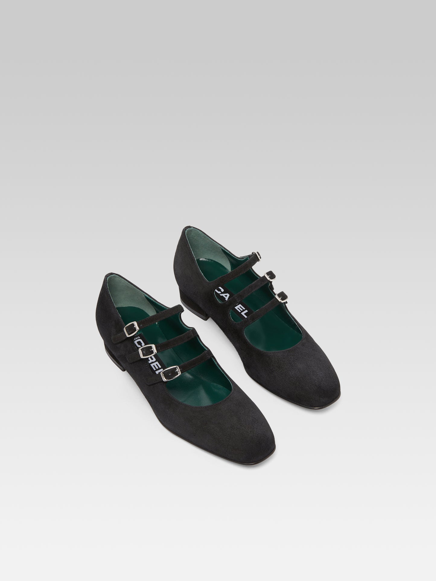 Ariana - Ballerines babies cuir velours noir