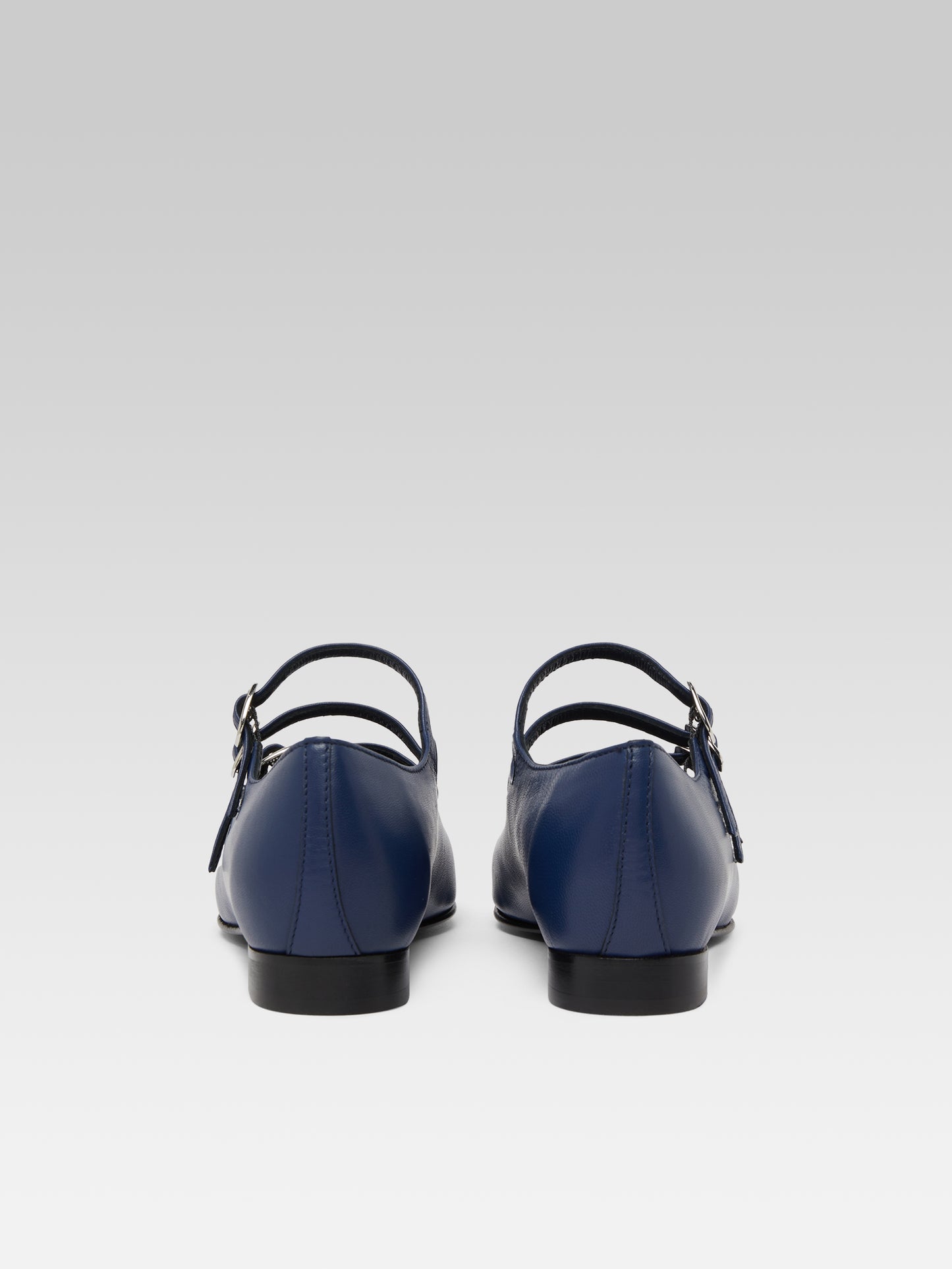 Ariana s - Navy blue leather Mary Janes ballet flats