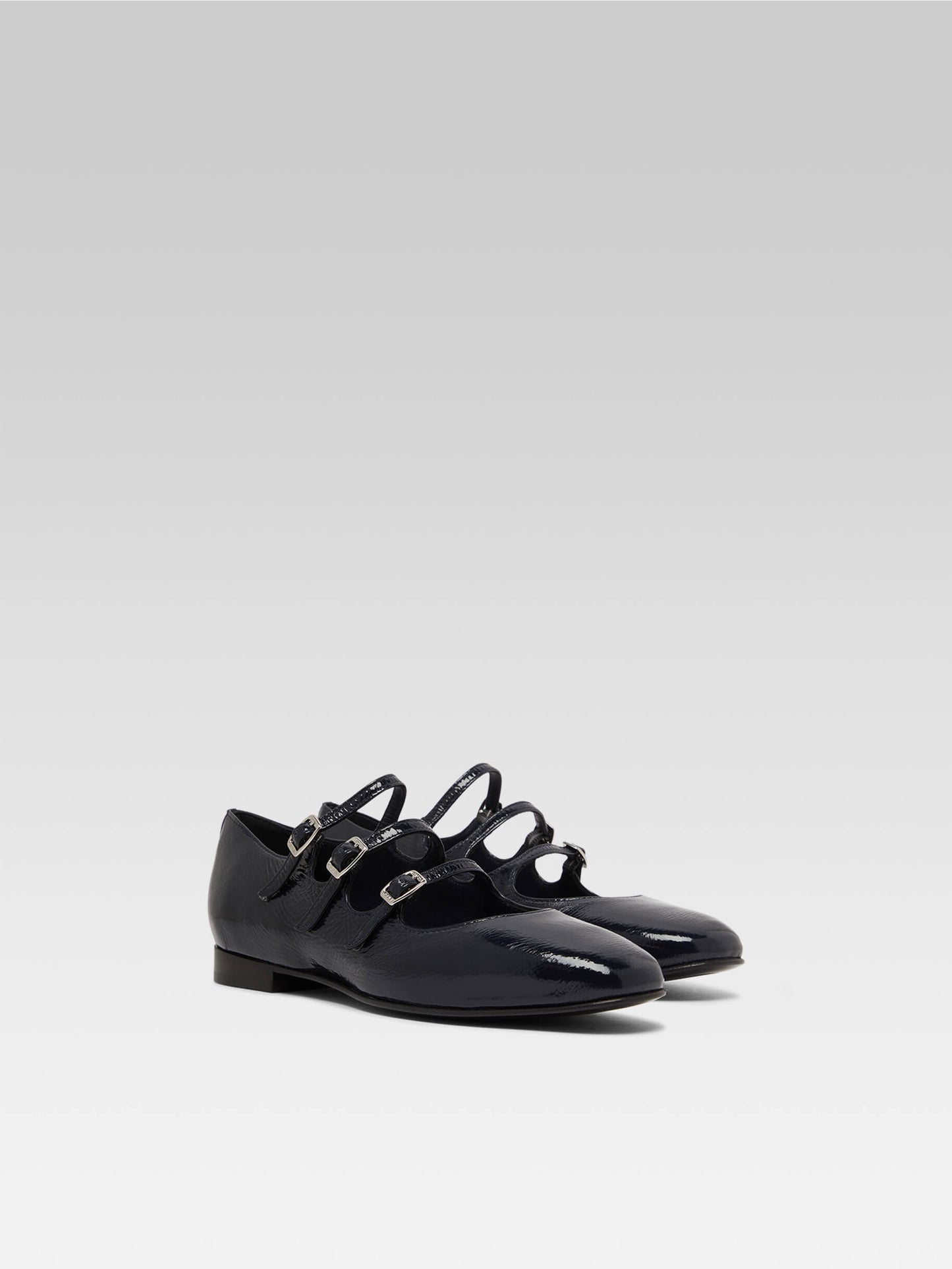 Ariana s - Abyss blue naplack leather Mary Janes ballet flats