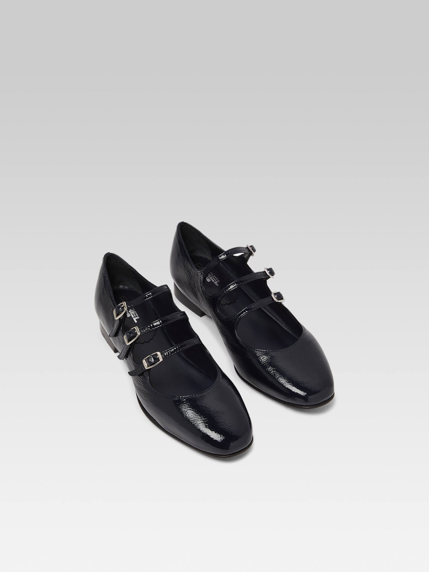 Ariana s - Abyss blue naplack leather Mary Janes ballet flats