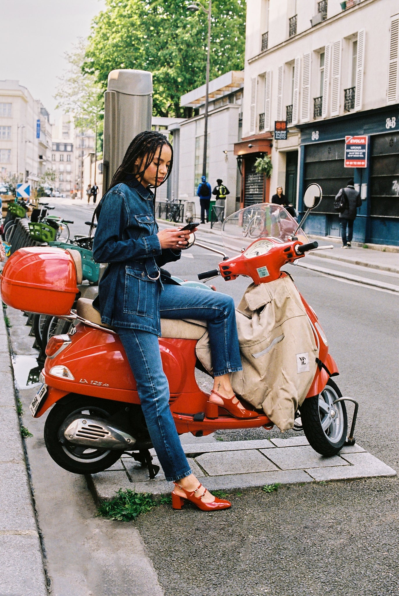 Banana - Babies slingback cuir verni rouge