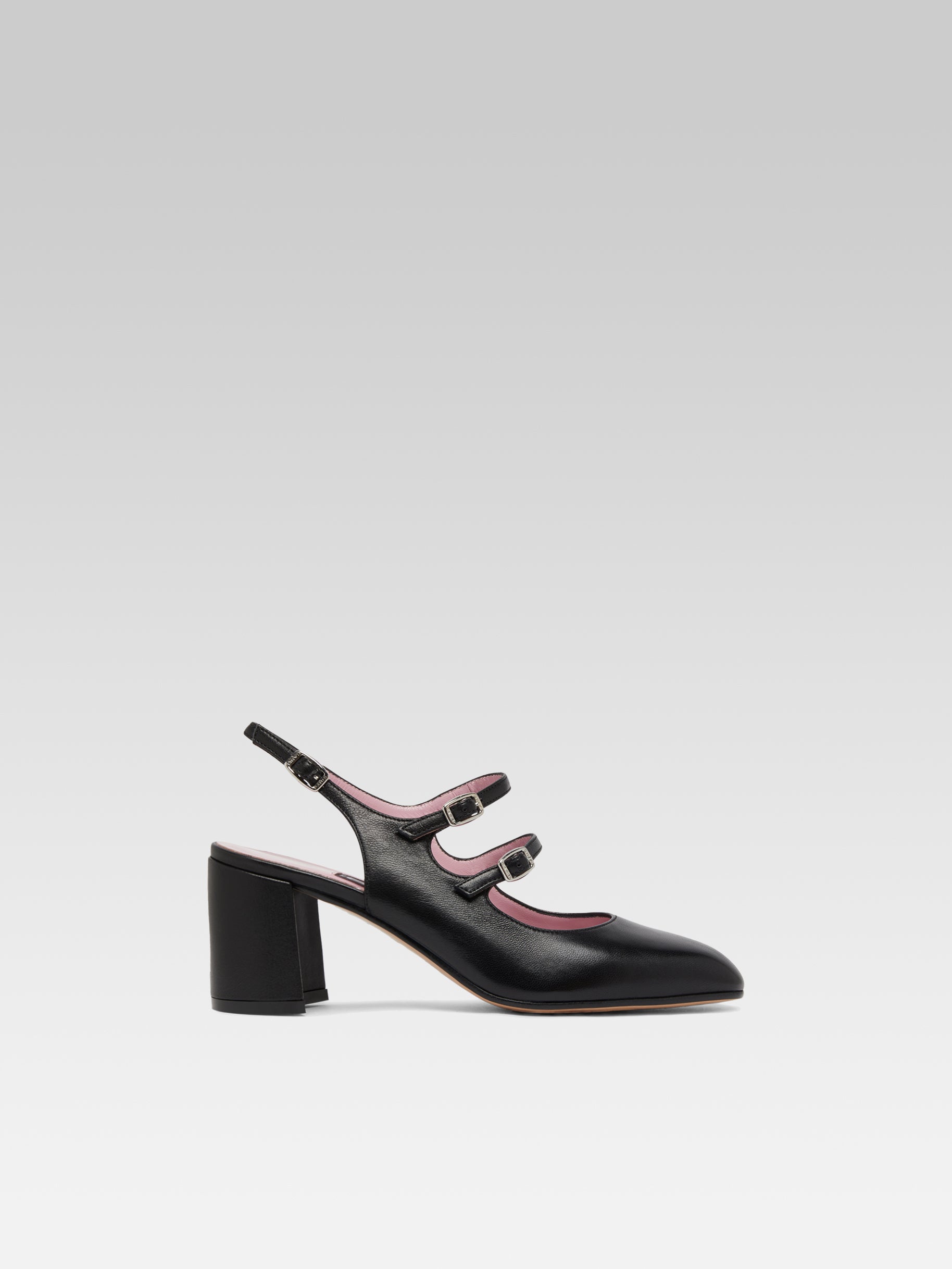 Banana - Black leather slingback Mary Janes - Image number 1