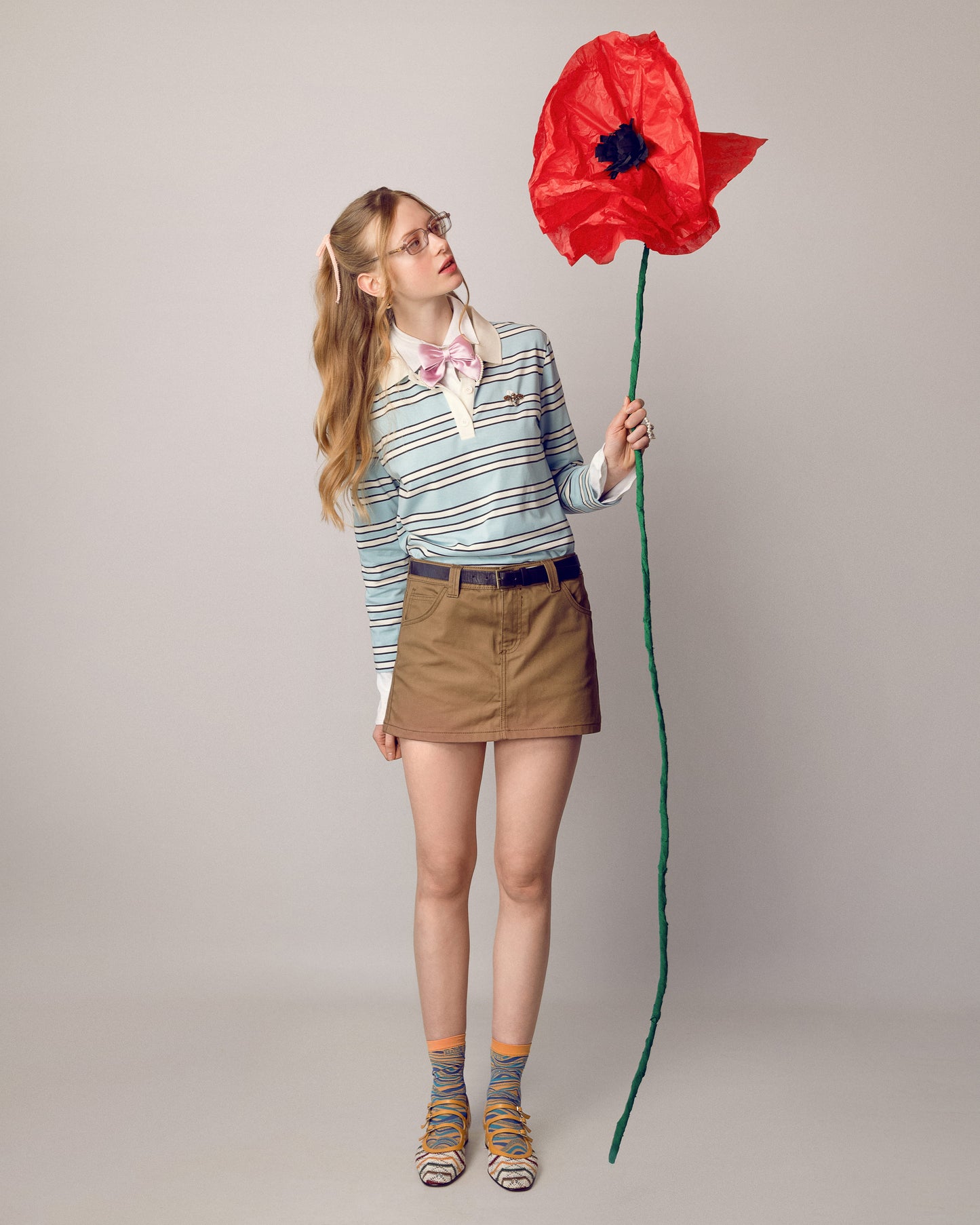 Peche - Babies slingback cuir verni mangue et crochet ivoire