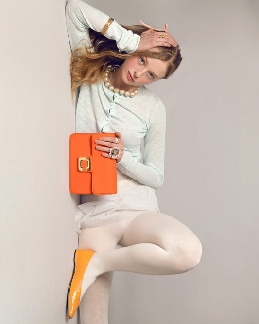 Mabillon - Sac cuir upcyclé orange - Image numéro 8