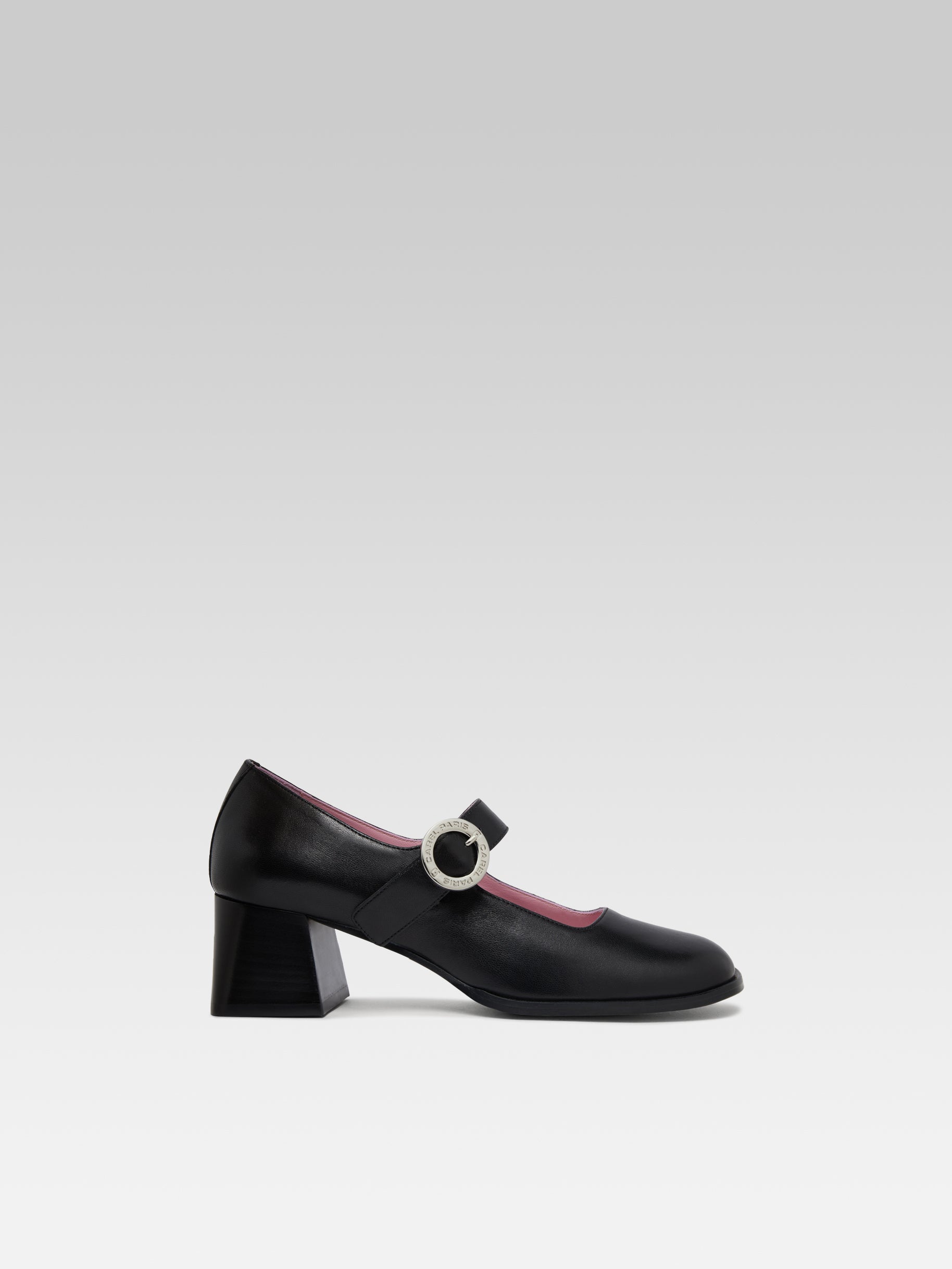 Carmen - Black leather Mary Janes pumps - Image number 1