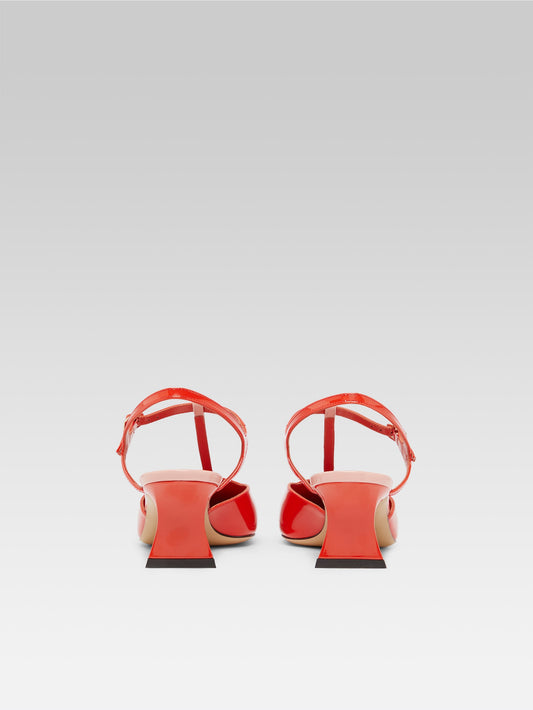 Isadora - Red and pink patent leather heeled sandals - Image number 5