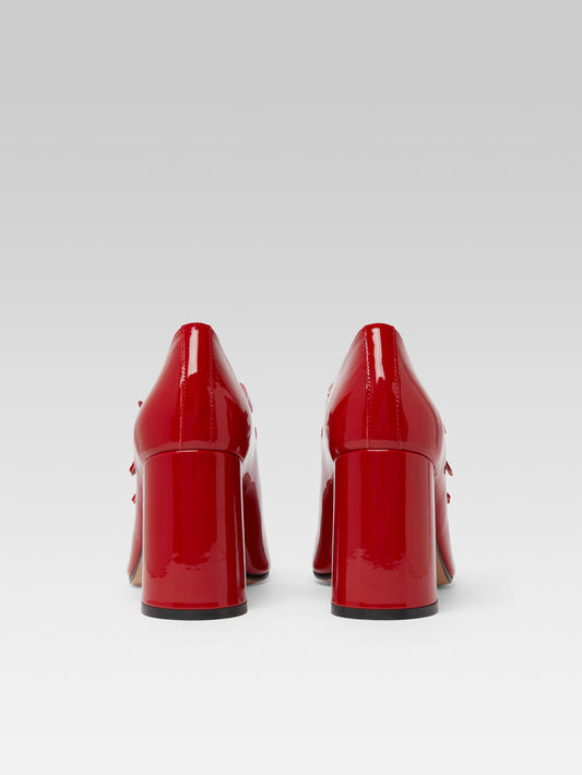 Keel - Red patent leather Mary Janes pumps - Image number 8