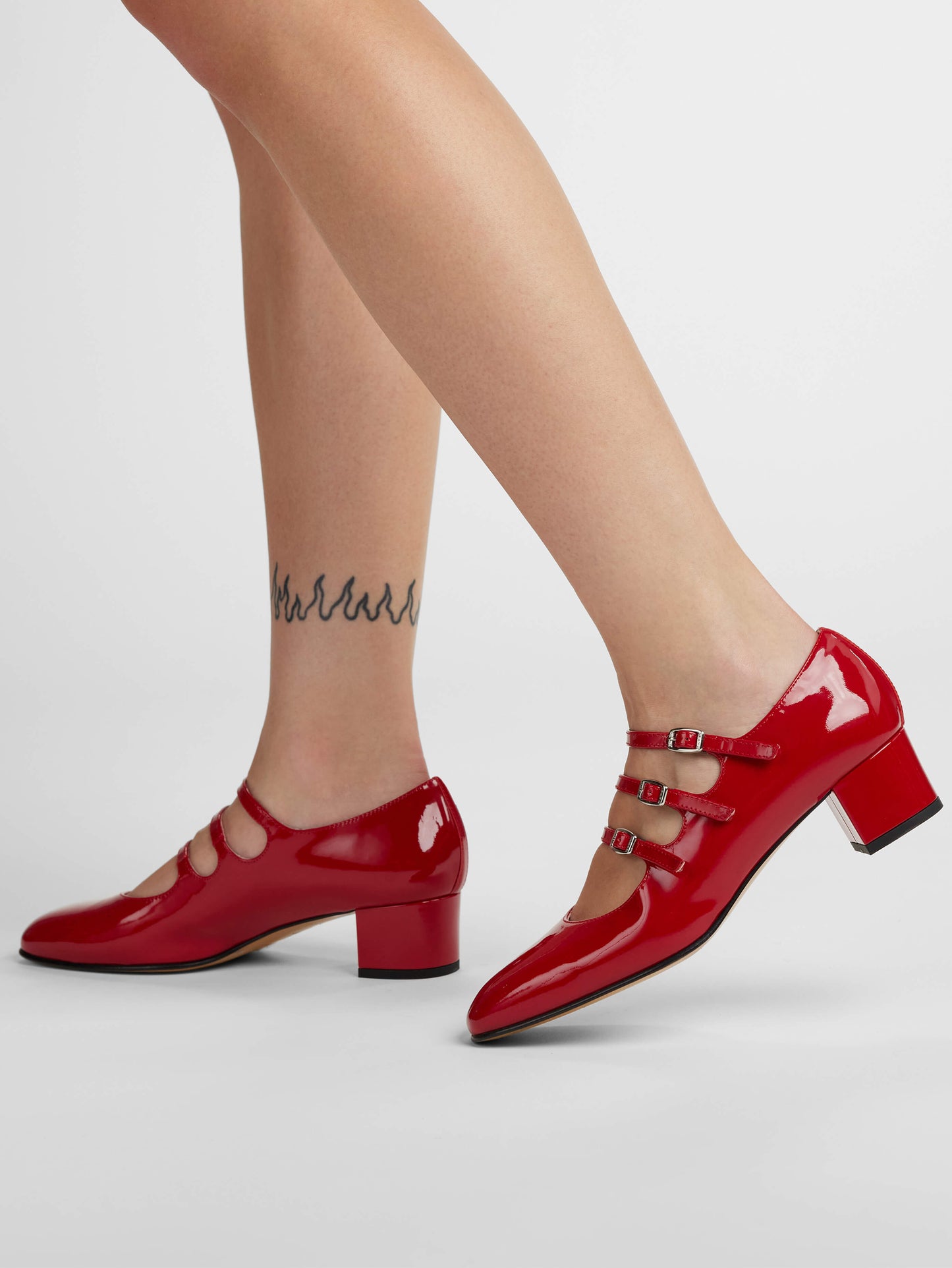 Kina - Red patent leather Mary Jane pumps