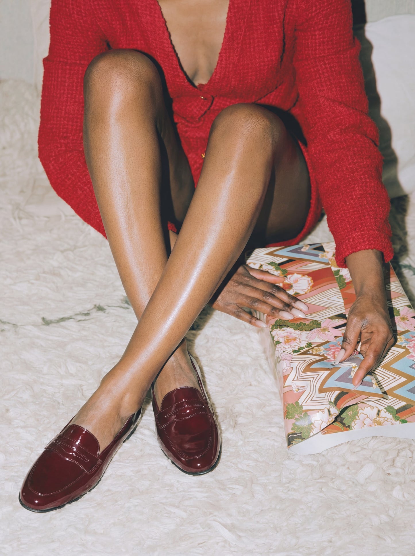 2100 - Burgundy patent leather loafers
