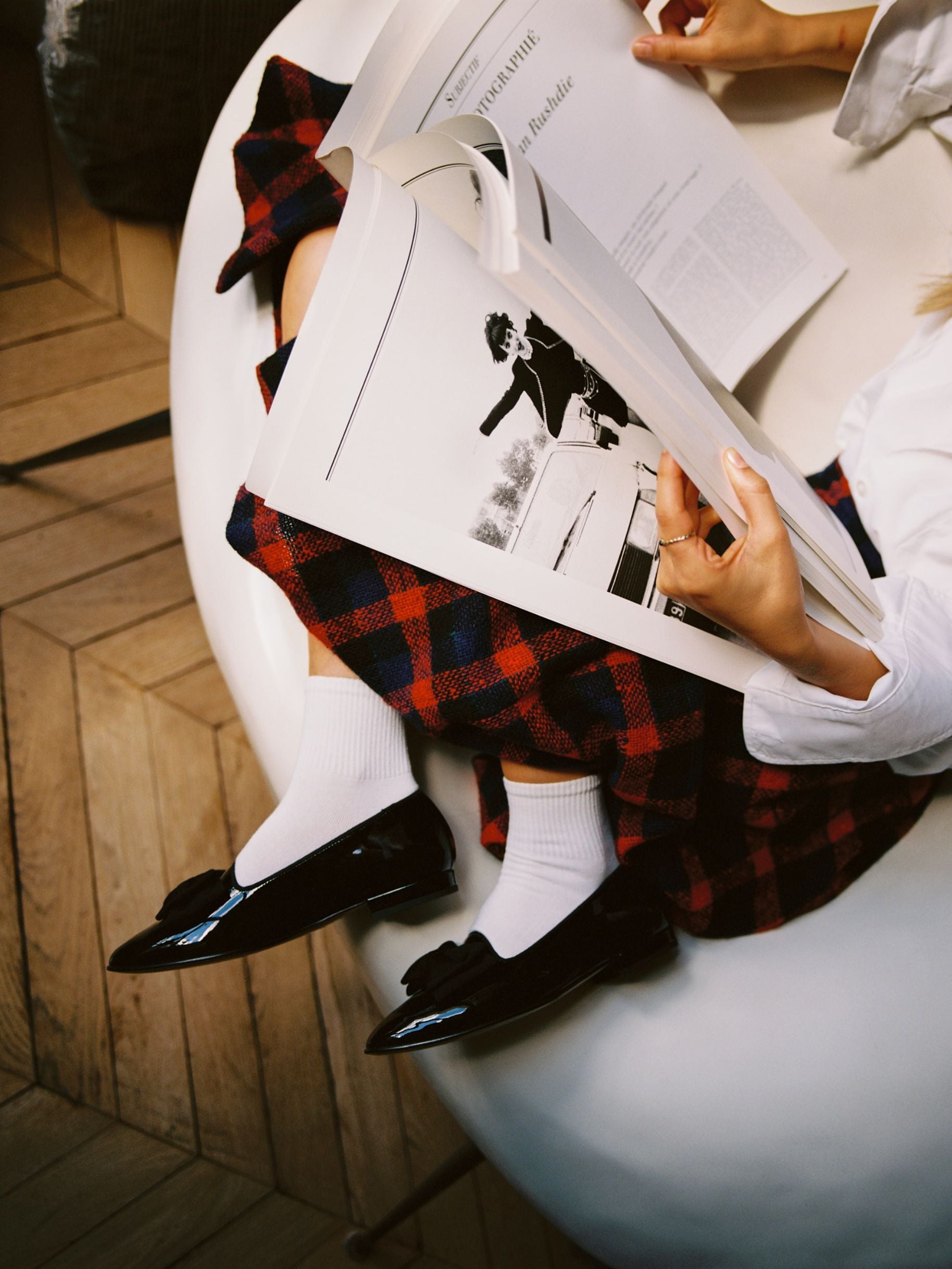 Marquis - Ballerines à noeud cuir verni noir - Image numéro 3