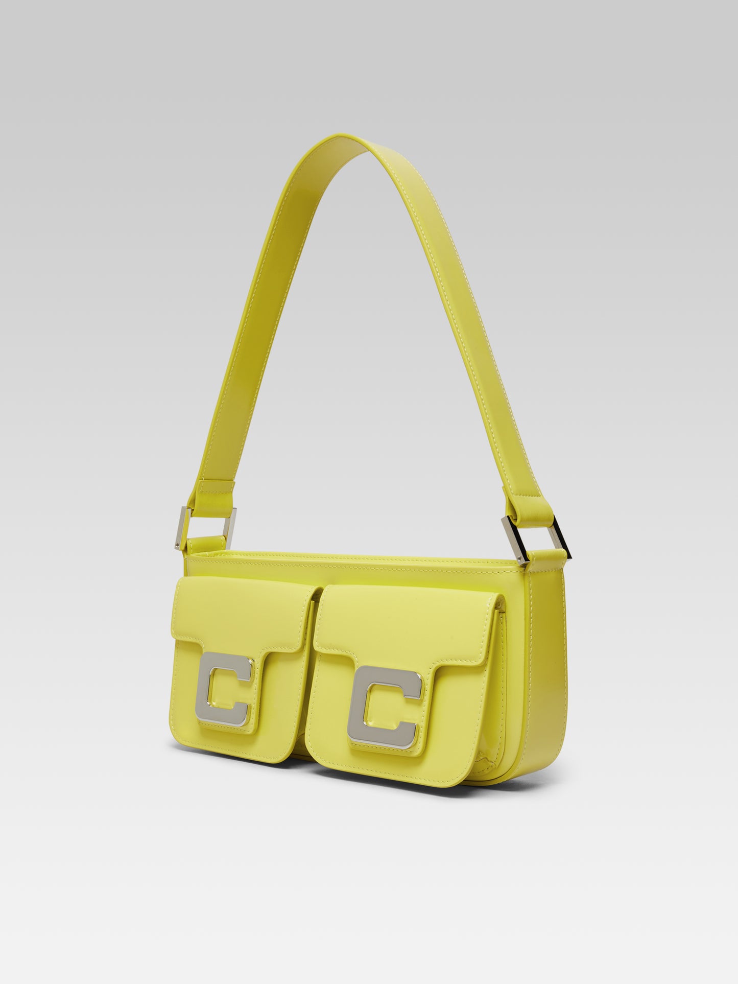 Mimi - Sac cuir glacé vert citron