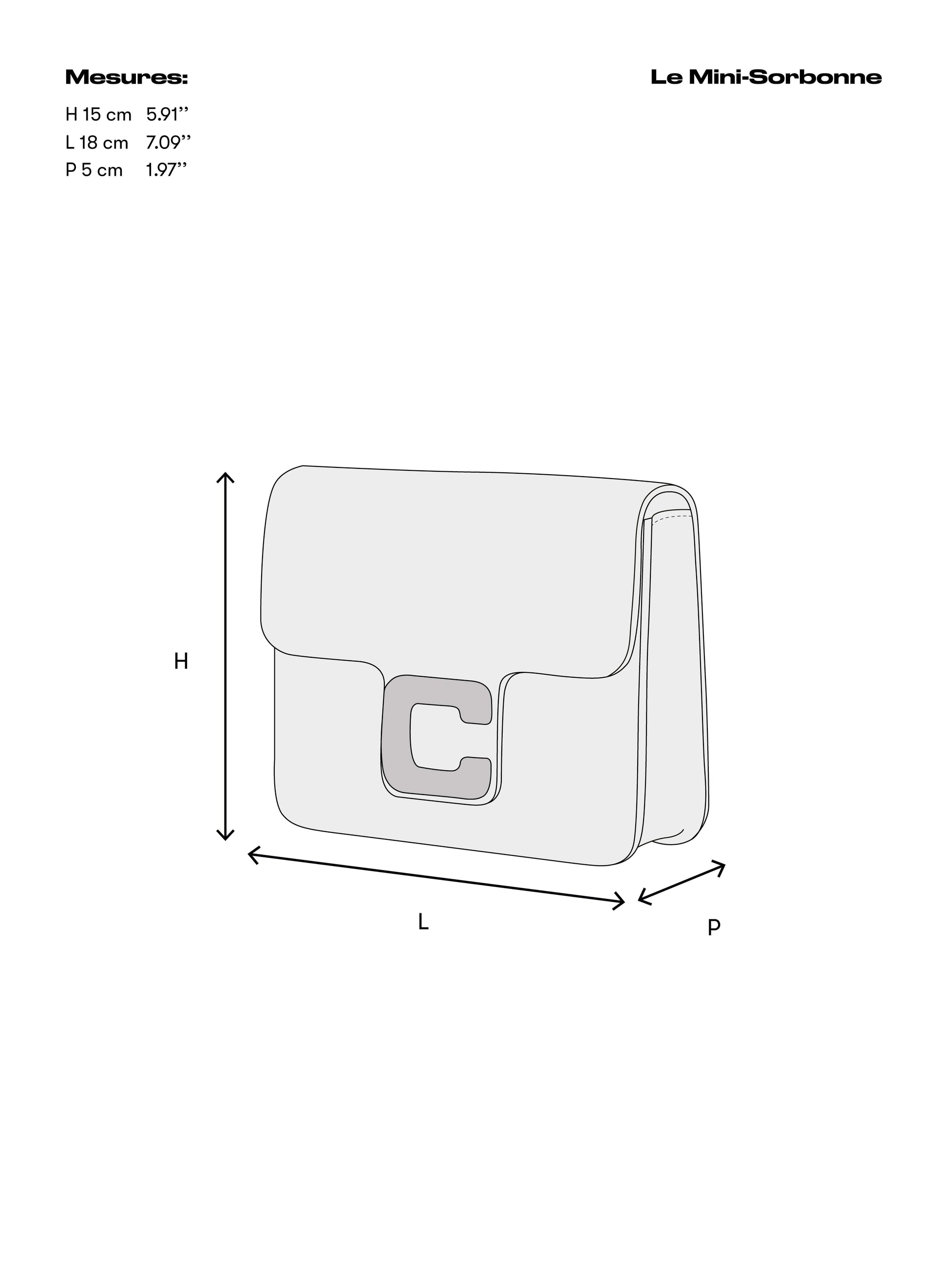 Mini Sorbonne - White fabric and patent leather bag  - Image number 9