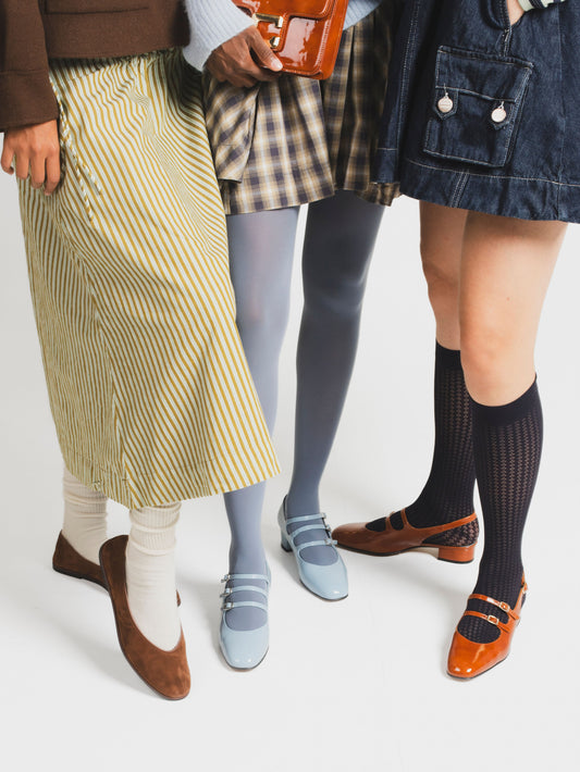Kina - Escarpins babies cuir verni bleu ciel - Image numéro 8