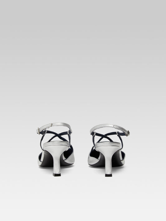 Neri - Silver laminated leather pumps - Image number 5